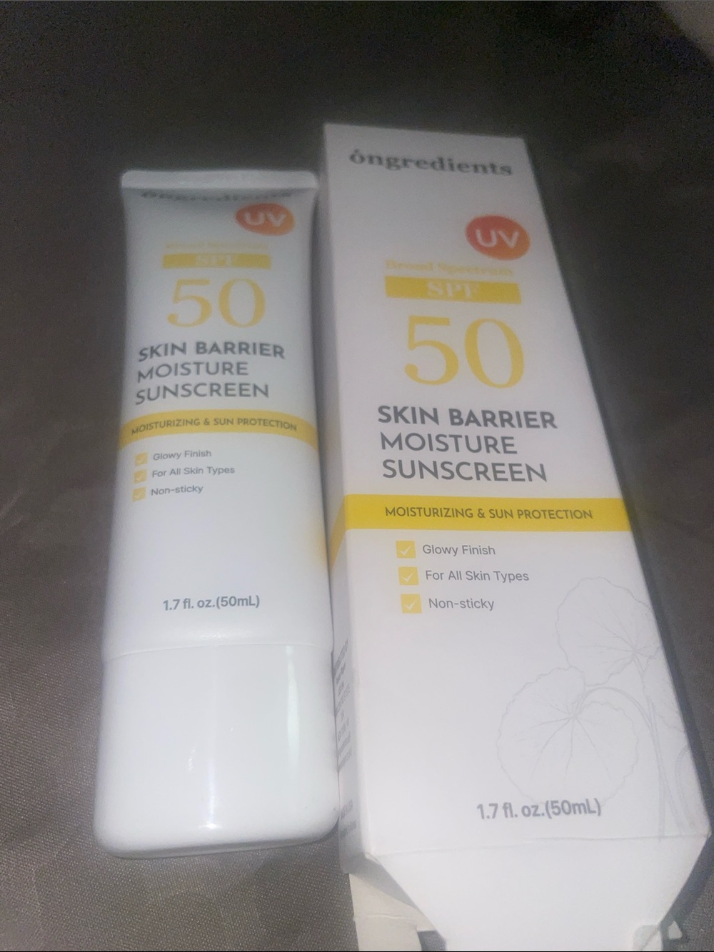 Ongredients SPF 50 Skin Barrier Moisture Sunscreen